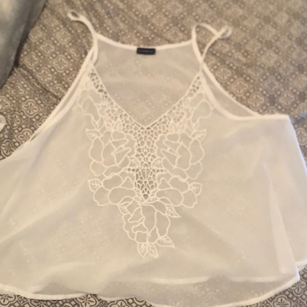 White sheer top